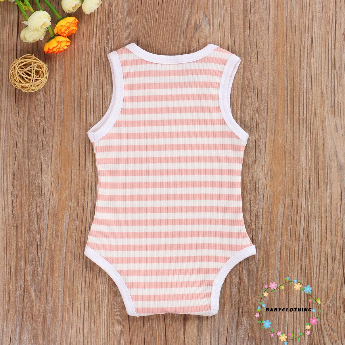 Bộ Bodysuit Một Mảnh Kẻ Sọc Dễ Thương Cho Bé Sơ Sinh