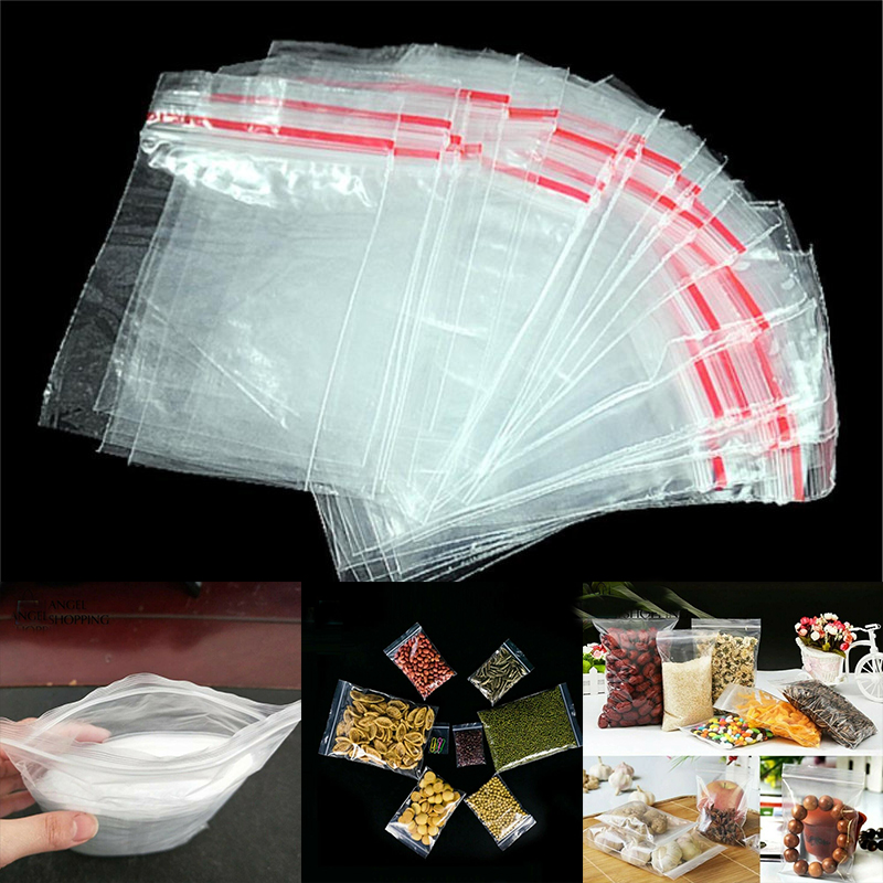 100 túi zip trong suốt đựng trang sức tiện lợi