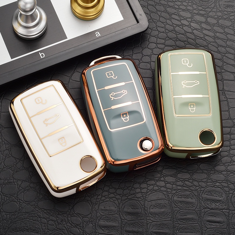 Vỏ TPU Bảo Vệ Chìa Khóa Xe Hơi Volkswagen VW GOLF POLO PASSAT TIGUAN TOURAN TOUAREG JETTA