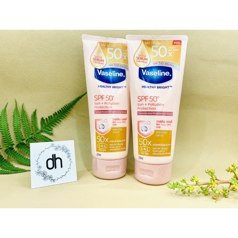 DƯỠNG THỂ KÍCH TRẮNG VASELINE 50x 200ml VIỆT NAM
