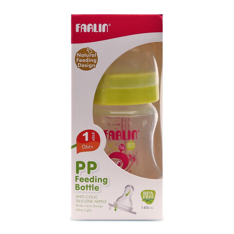 Bình Sữa Bằng Nhựa Farlin PP-810 Cổ Rộng 140ml