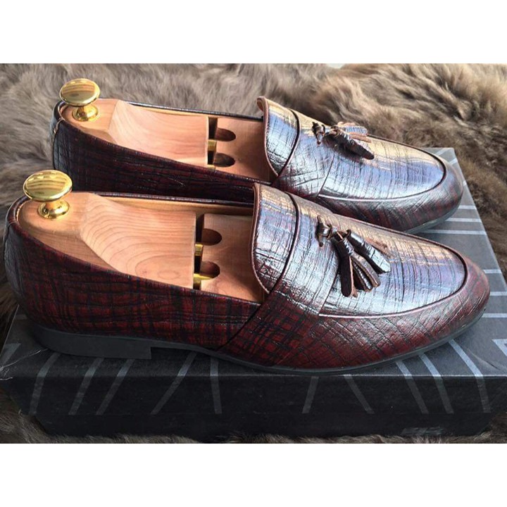 Giày tây nam da bò nơ chuông