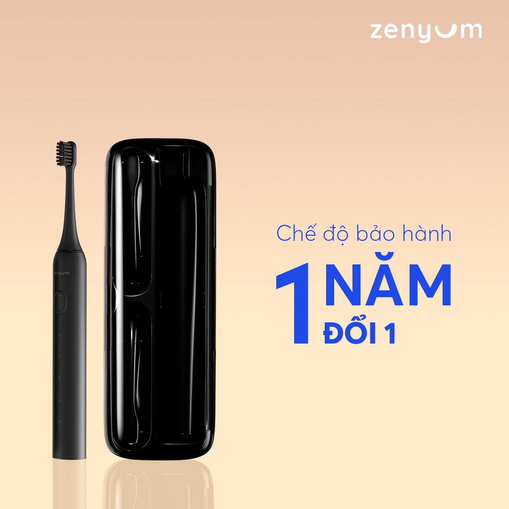 Bộ 3 Đầu Thay Thế Cho Bàn Chải Điện Zenyum Sonic GO - Trắng/Đen