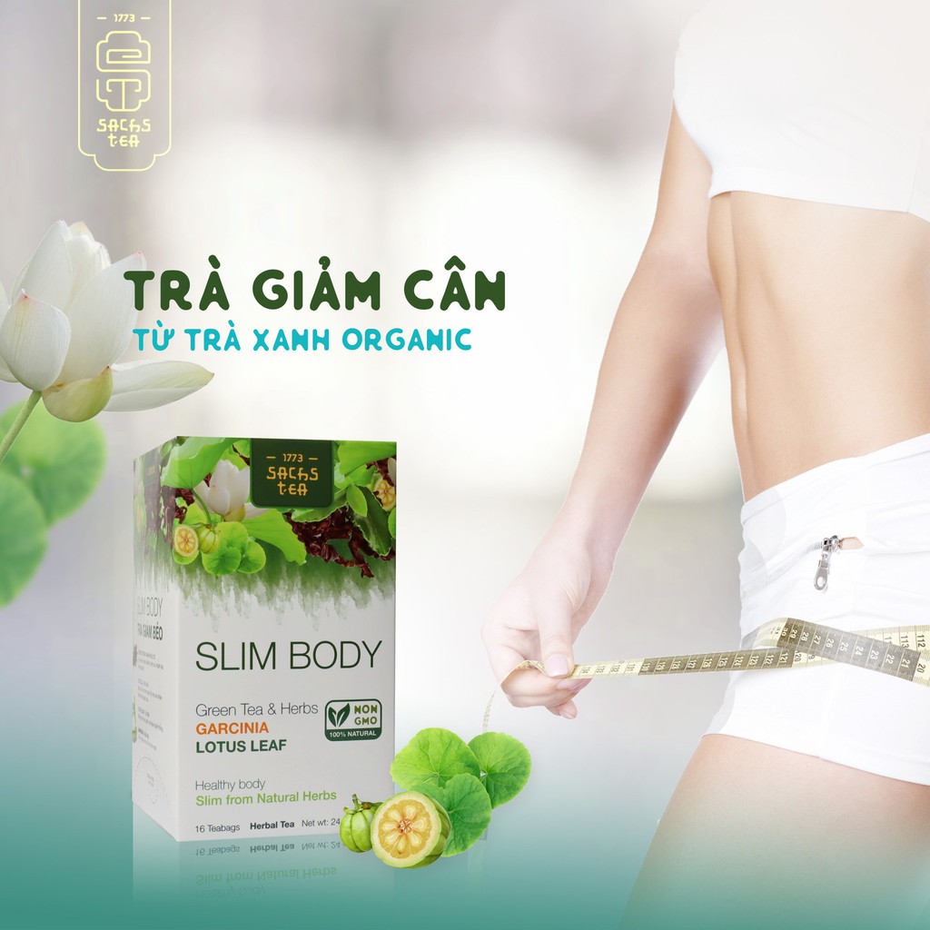 Trà Giảm cân Slim Body Tea B2020 SACHS TEA 1773 Trà túi lọc giảm cân dễ uống dễ dùng phù hợp nhiều lứa tuổi