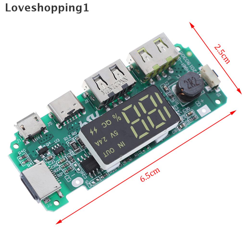 Bảng Mạch Sạc Pin 1 Cổng Usb Micro Type-C Có Đèn Led