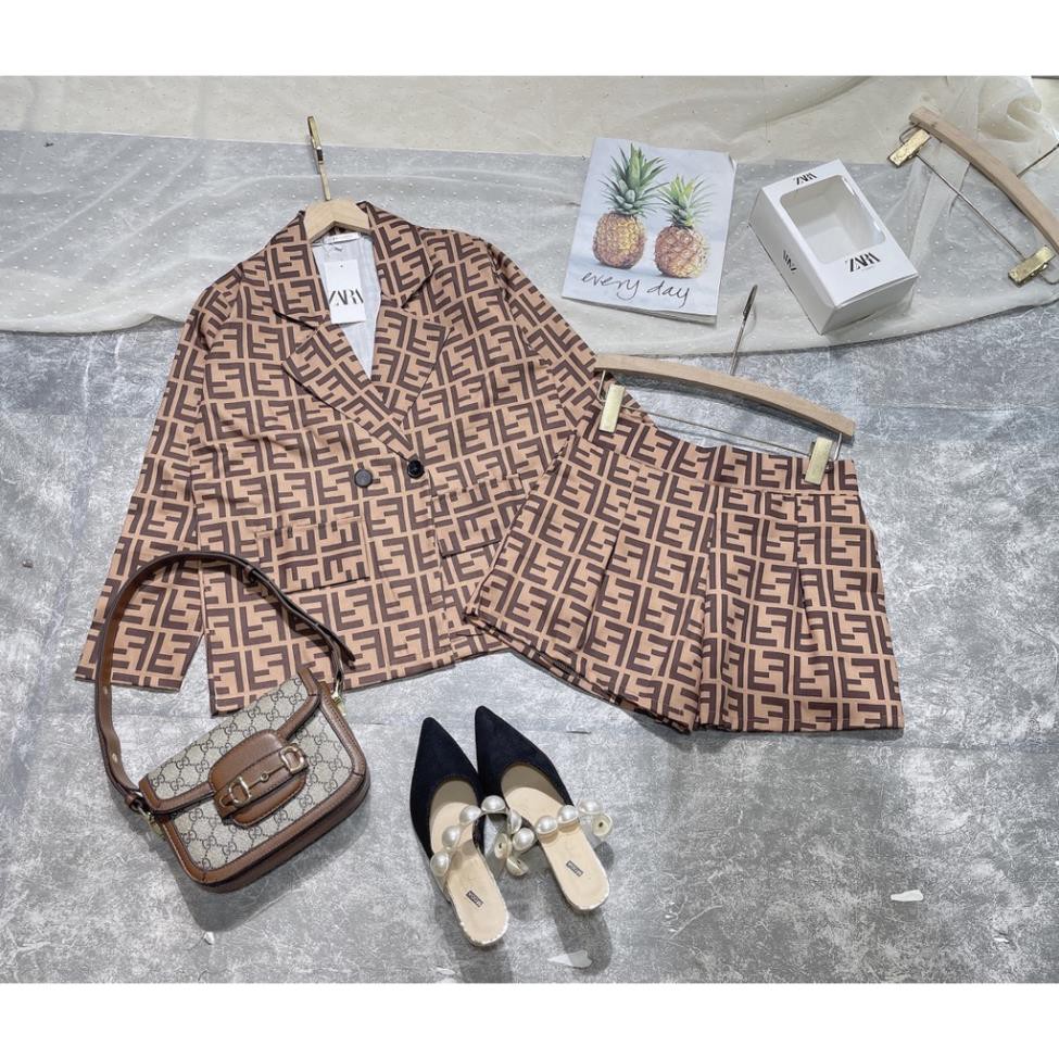 Bộ Vest Kaki Thô Mềm Thời Trang