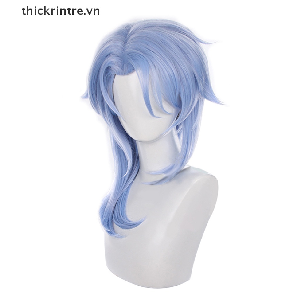 THI Simulation Scalp Genshin Impact Kamisato Ayato Cosplay Wig Anime Cosplay Wig VN