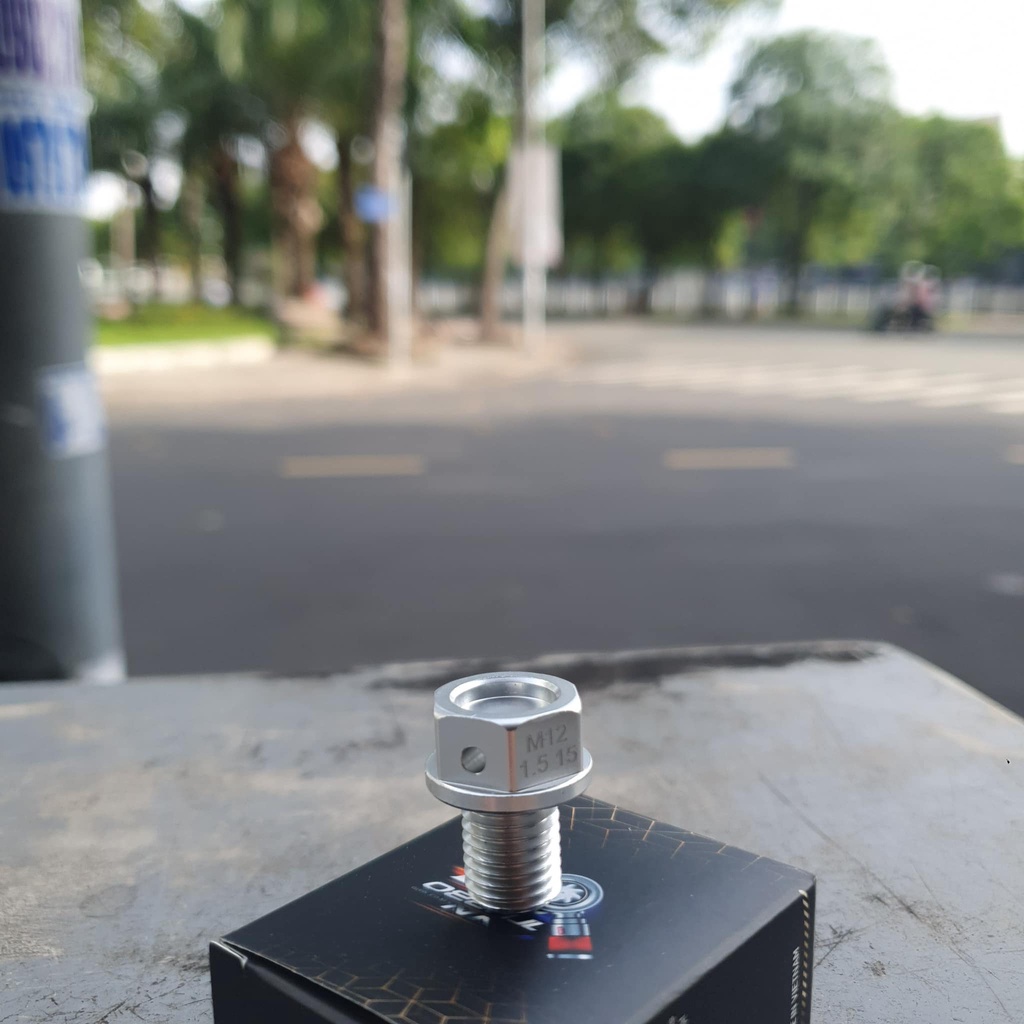 Ốc Xả Nhớt Nam Châm TurboVn M12 15mm cho PKN tay ga, xe máy, tay côn Honda hút cặn, mạt sắt.