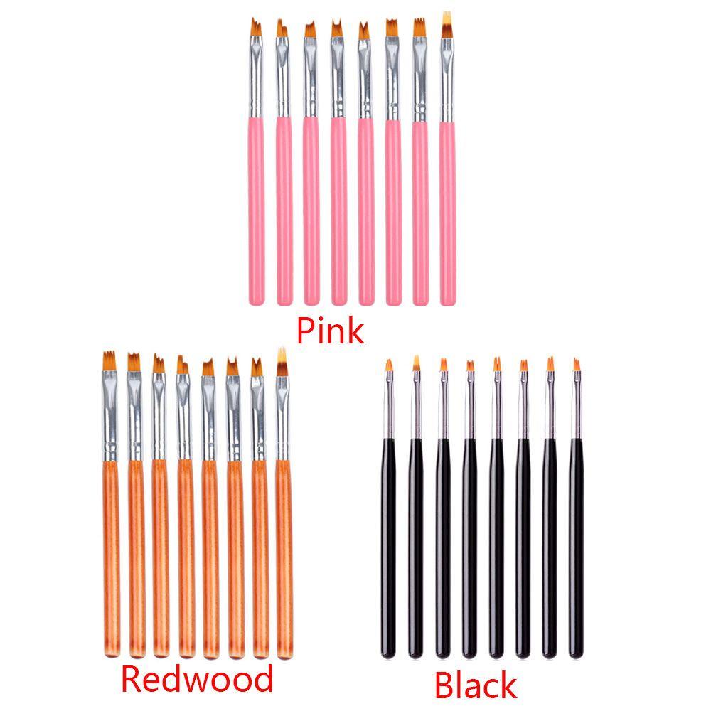 Set 24 / 8 Cọ Trang Trí Móng Tay Acrylic Dễ Dàng Tháo Rời