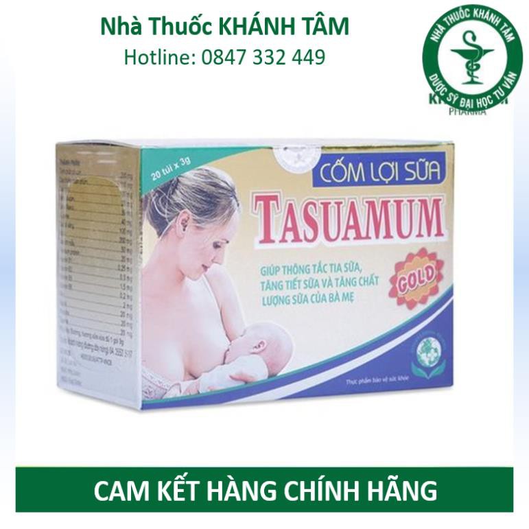 ! Cốm lợi sữa TASUAMUM Gold (Hộp 20 túi, 40 túi) [Tasuamom, tasumum, tasumom] ! !