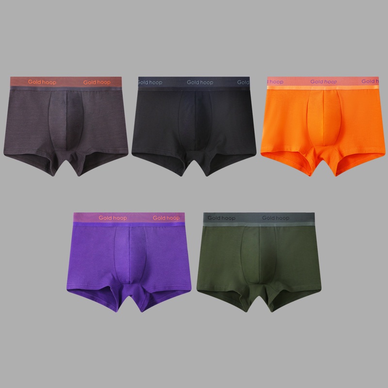 Bộ 1 / 3 Quần Lót Boxer Vải Cotton Thiết Kế Đơn Giản Thoải Mái Cho Nam