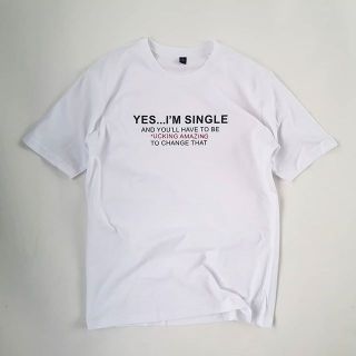 Áo thun tay ngắn unisex Chodole cho cả nam và nữ, chất liệu vải cotton in hình yes i am single.