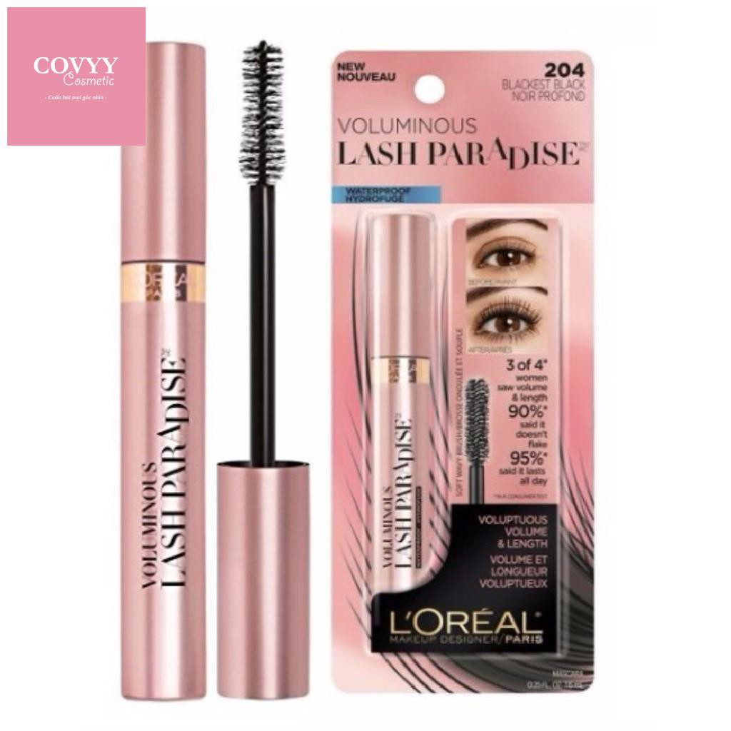 Mascara L'oreal 🍒FREESHIP🍒 Làm dài và dày mi L'Oreal Paris Voluminous Lash Paradise Mascara 7.6ml.