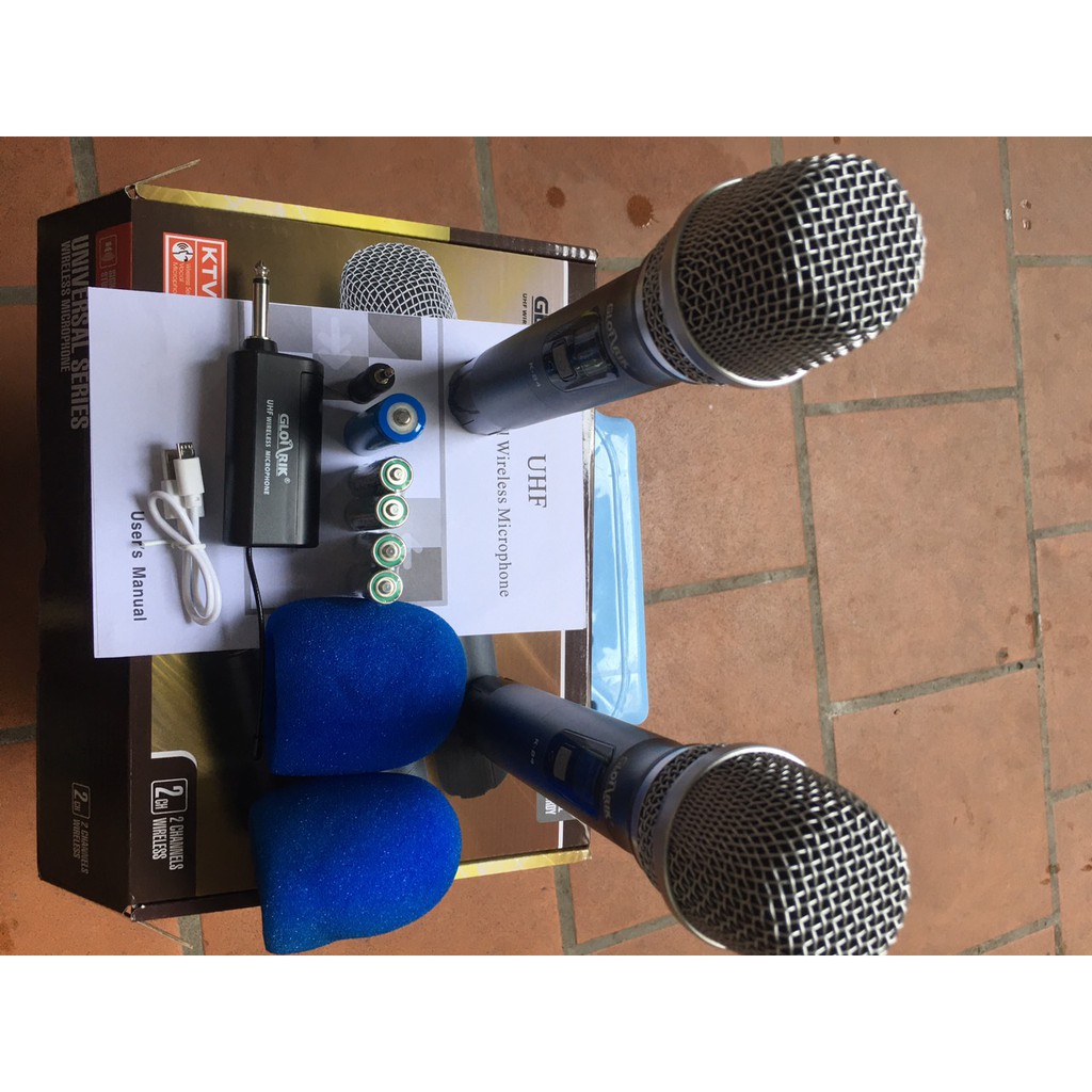 Micro karaoke đa năng không dây Glosrik k84 cao cấp , chống hú , tiếng sáng , sạch ,mic hút , thích hợp nhiều thiết bị