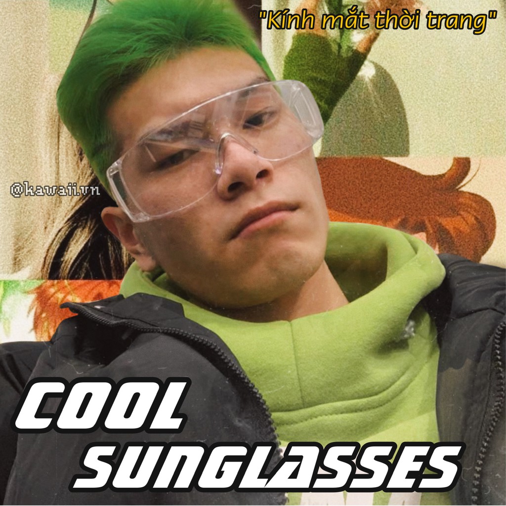COOL SUNGLASSES - KÍNH MẮT THỜI TRANG TRONG SUỐT chất liệu nhựa cao cấp