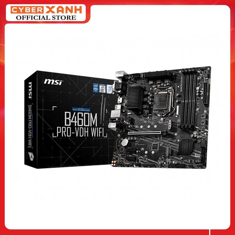 Mainboard MSI B460M PROVDH WIFI (Intel B460, Socket 1200, mATX, 4 khe RAM DDR4)