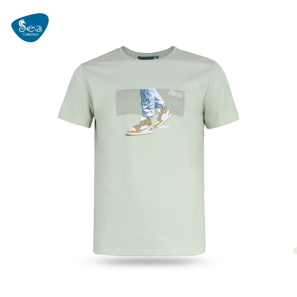 Áo Thun Nam cổ tròn tay ngắn Sea Collection in Đôi giày 7126