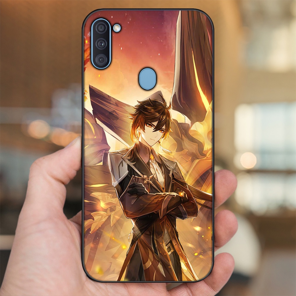 Ốp lưng Samsung A11, M11 viền đen in hình Zhongli Genshin Impact