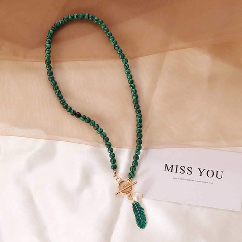 Bộ 2 Vòng Tay Chuỗi Hạt Ngọc Trai Giả Và Đá Malachite