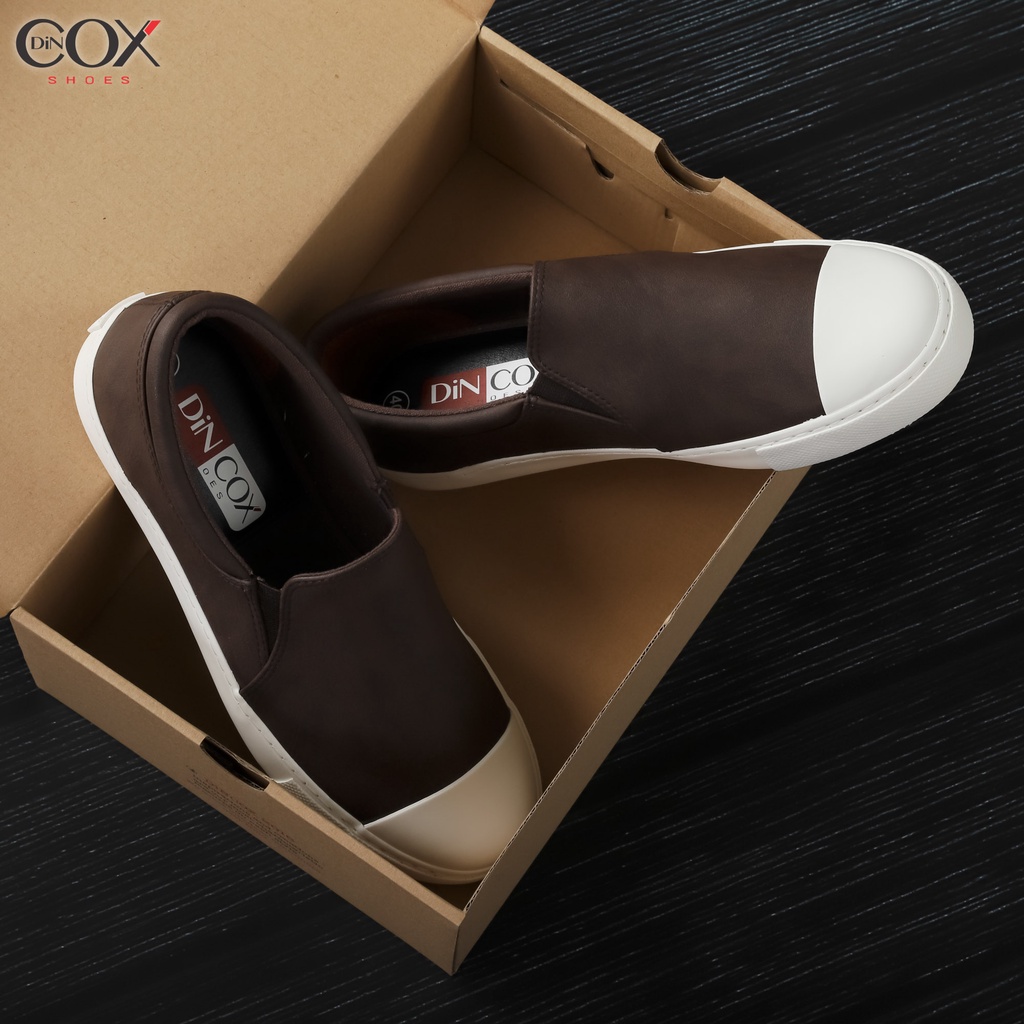 Giày Sneaker Lười Da Nam DINCOX Sneaker C21 Brown Sang Trọng Lịch Lãm