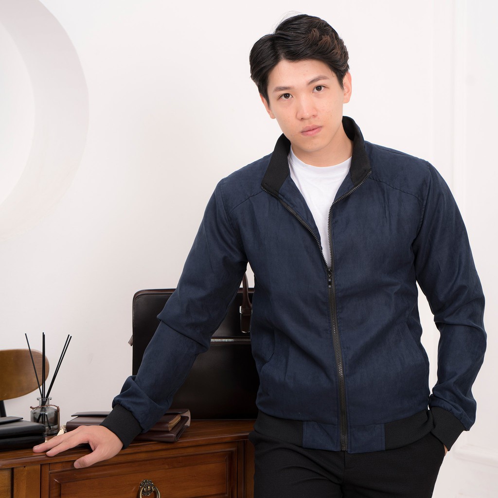 Áo khoác nam cổ tay bo viền , áo bomber nam 2 lớp thu đông chống nước nhẹ | BigBuy360 - bigbuy360.vn