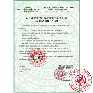 Viên nhau thai tươi, sữa ong chúa, coenzym Q10 Nhật bản