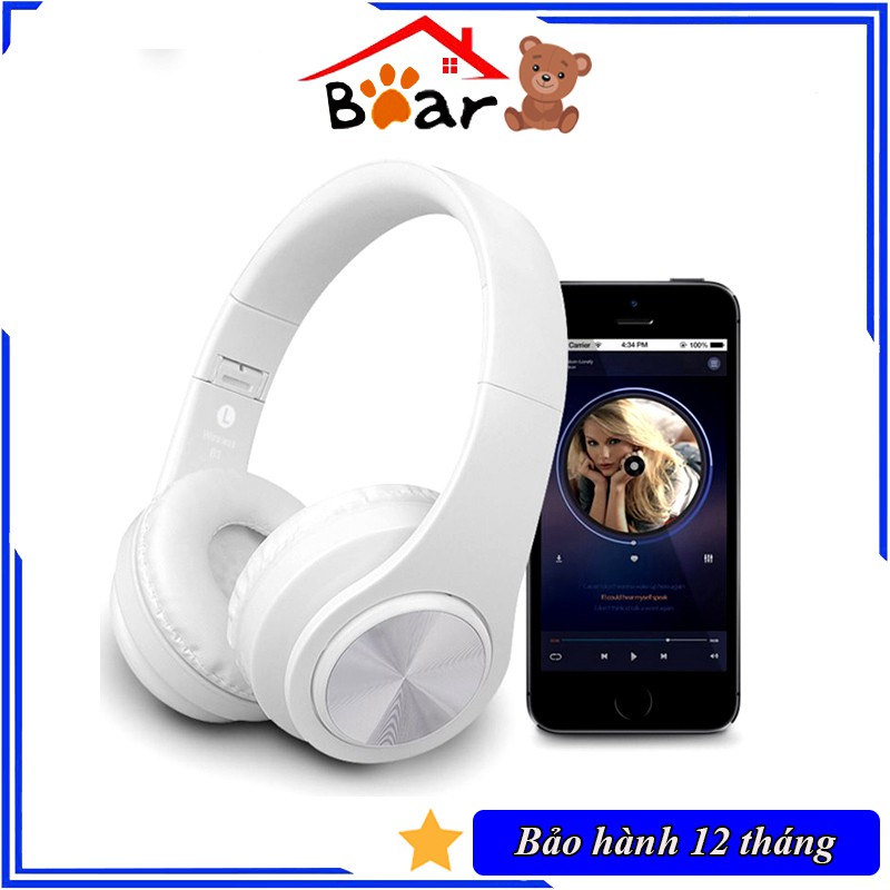 [HOT] Tai nghe bluetooth không dây BearHome cao cấp, headphone bluetooth chụp tai có thể gập gọn tiện lợi - BH 12 tháng | BigBuy360 - bigbuy360.vn