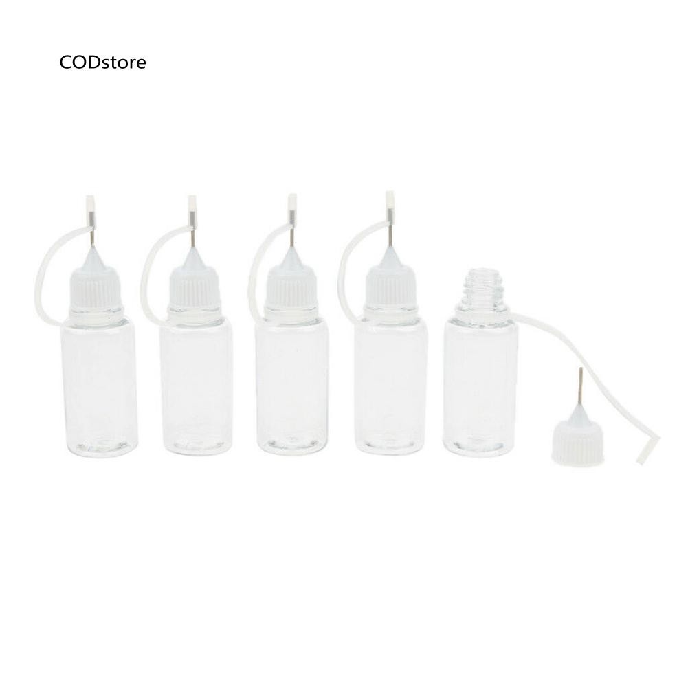 Bộ 5 lọ nhựa đựng dung dịch có đầu gắn kim tiện dụng 10ml