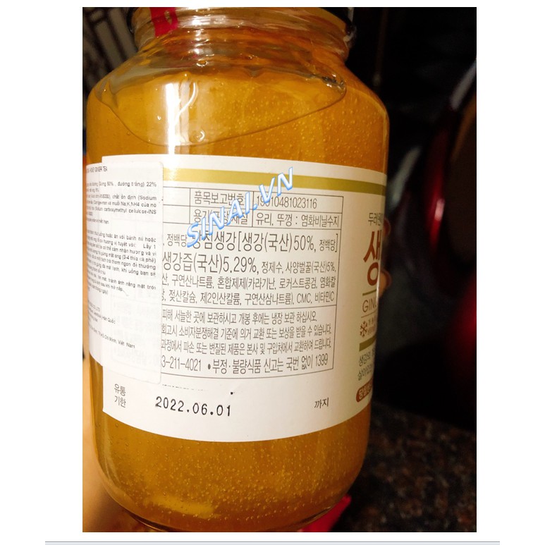 [DATE 2 năm] Trà Mật Ong Gừng Dooraewon (1kg) chính hãng.