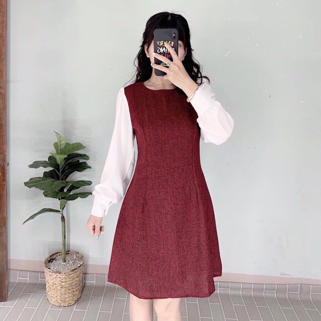 [Mã SKAMSALEP6 giảm 10% tối đa 100K đơn 150K] ĐẦM ĐỎ TAY TRẮNG | BigBuy360 - bigbuy360.vn