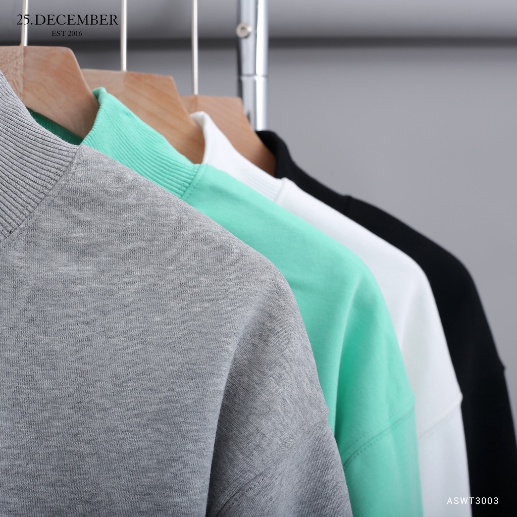 Áo Sweater trơn chất nỉ đẹp - 25.December mã ASWT3003