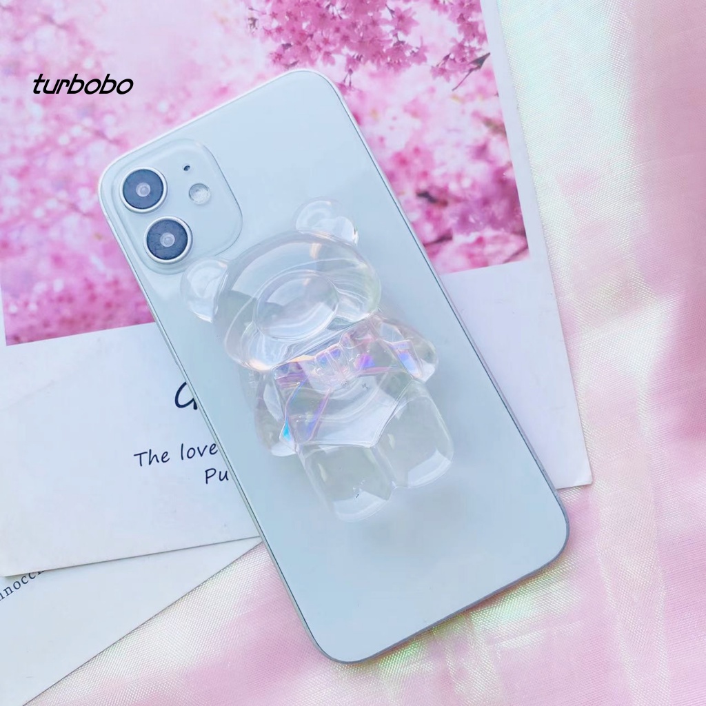 Turbobo Giá Đỡ Điện Thoại Di Động Hình Gấu Hoạt Hình Bền Bỉ Trang Trí Cho Xem TV