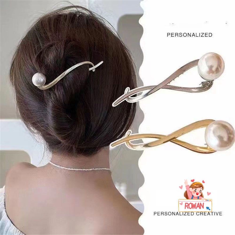 Set 2 Kẹp Tóc Kim Loại Tạo Kiểu Tóc Thanh Lịch