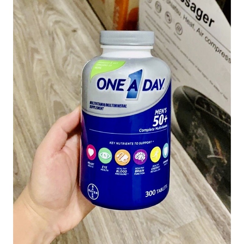 💙🕺🏼[HSD 08/2022] Vitamin Tổng Hợp cho Nam trên 50 tuổi ONE A DAY MEN’S 50+ Complete Multivitamin 300 viên của Mỹ