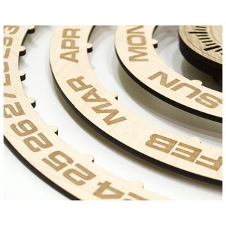 Đồng hồ gỗ lắp ráp - lịch vạn niên Jonnydecor D04