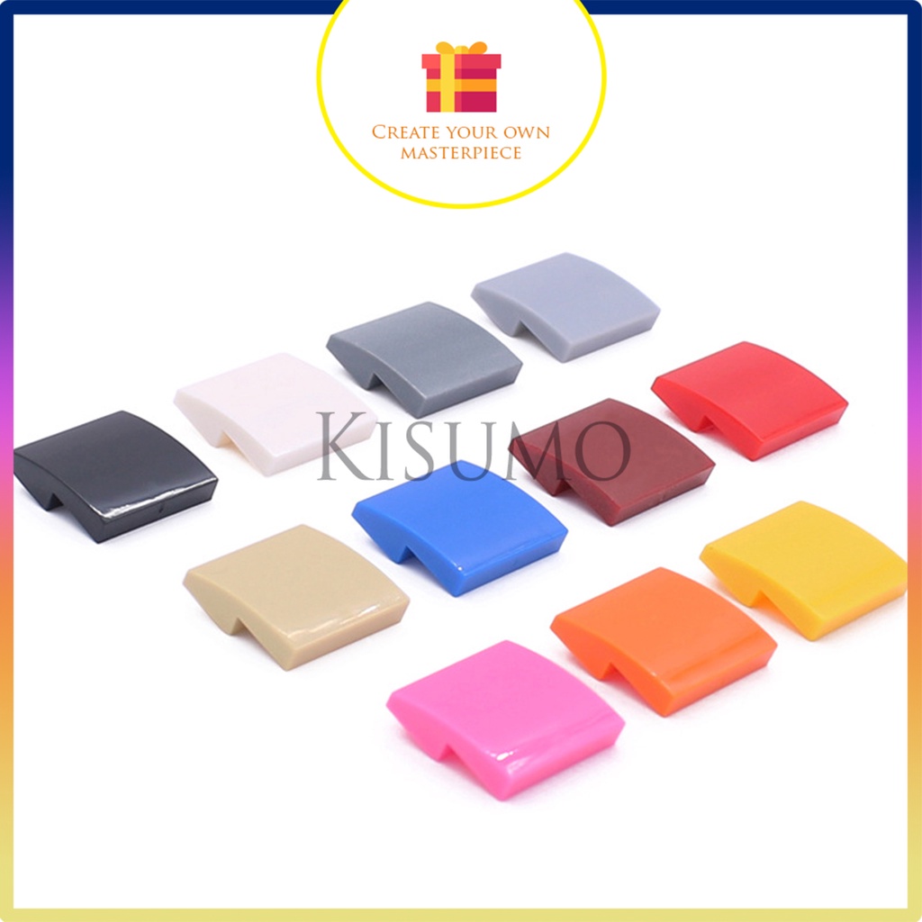 Đồ chơi giáo dục lắp ráp   logo moc combo 5 gạch bo góc tương thích part 15068 dk8 ek8
