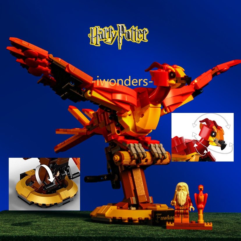 Khối Đồ Chơi Nhân Vật Albus Fawkes 76394 MOC Trong Harry Potter Kids education toys