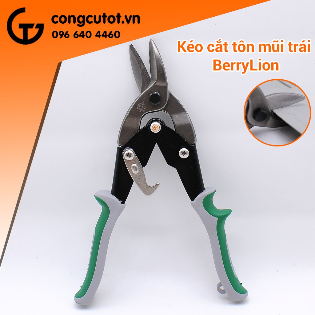 Kéo cắt tôn mũi cong trái Berrylion