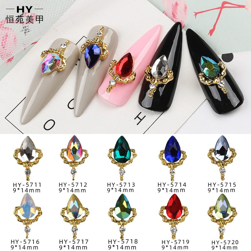 [Hàng mới về] Phụ kiện trang trí móng tay nghệ thuật thiết kế sành điệu hợp thời trang
