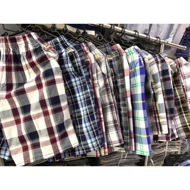Quân short caro.Quần lưng thun caro .Quần short lưng thun nam.