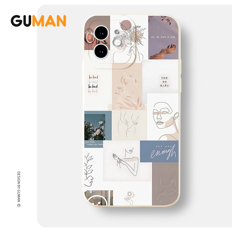 Ốp lưng GUMAN silicon mềm dễ thương đẹp cho iPhone 13 12 11 Pro Max SE 2020 X XR XS 8 7 6S 6 Plus kute B380