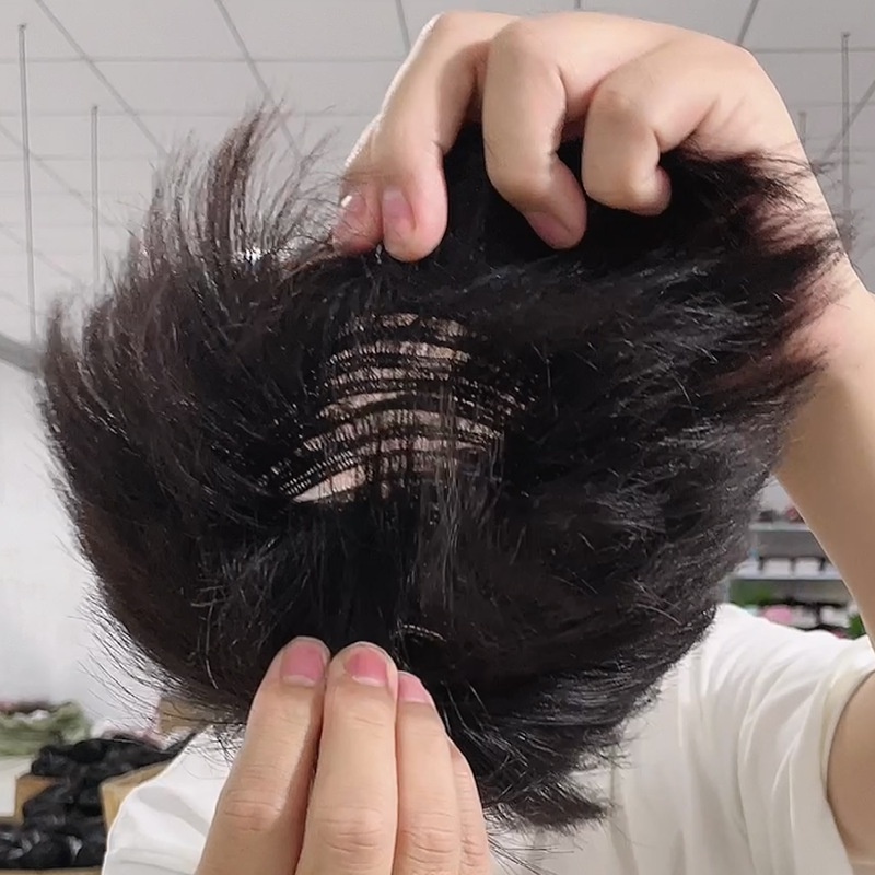 Bộ tóc giả thay thế có kẹp bằng viscose cho nam
