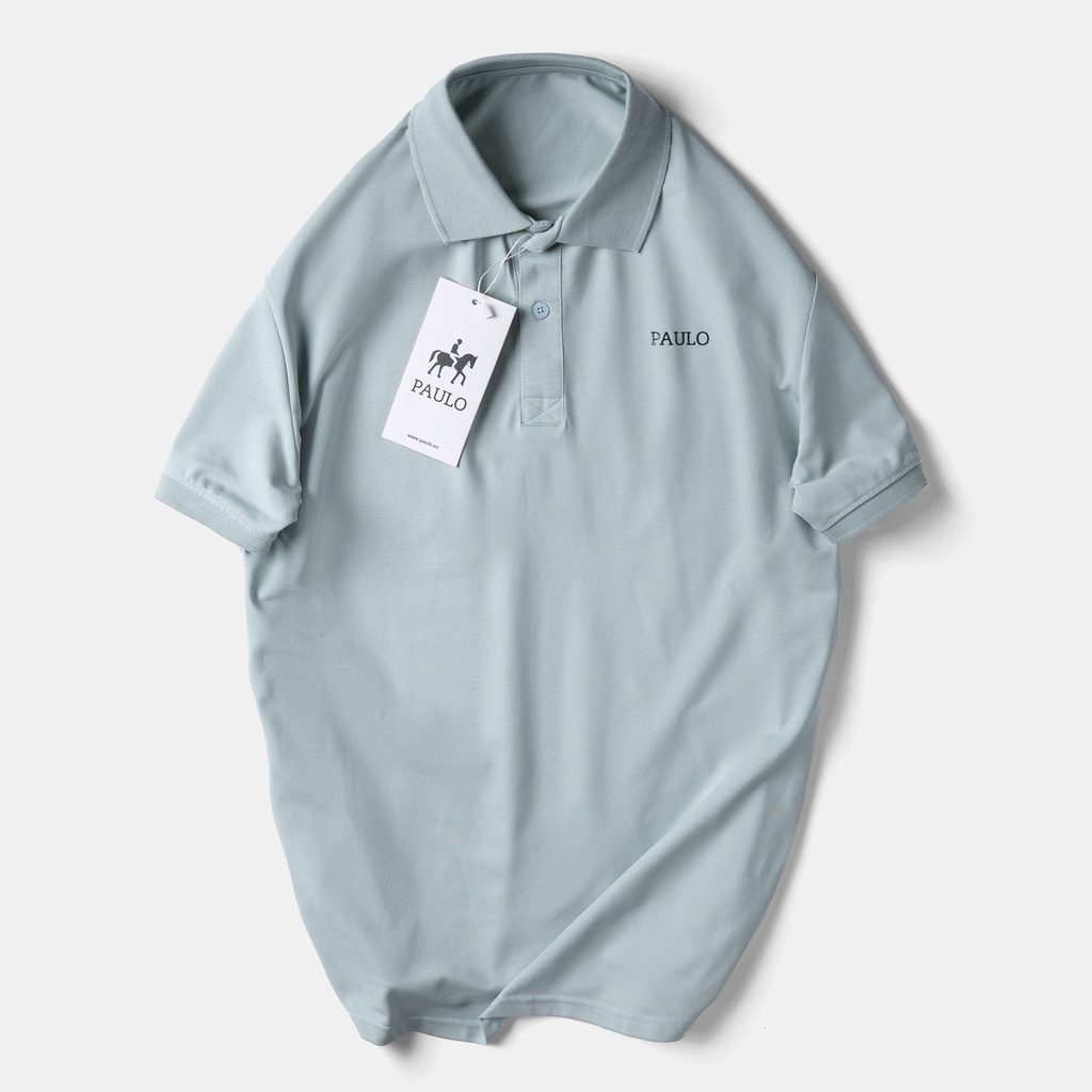 Áo thun POLO nam cổ bẻ BASIC CVC vải cá sấu Cotton kháng khuẩn, chống nhăn, thoáng mát - PAULO