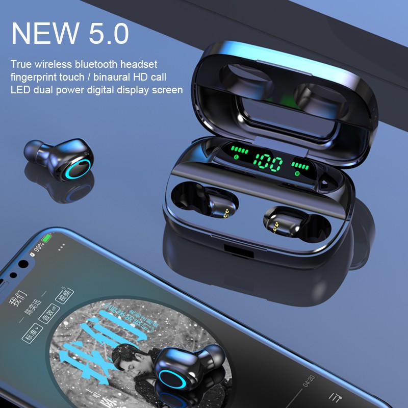 Tai nghe Bluetooth không dây Tecsire S11 TWS điều khiển cảm ứng màn hình nguồn chống nước có micro