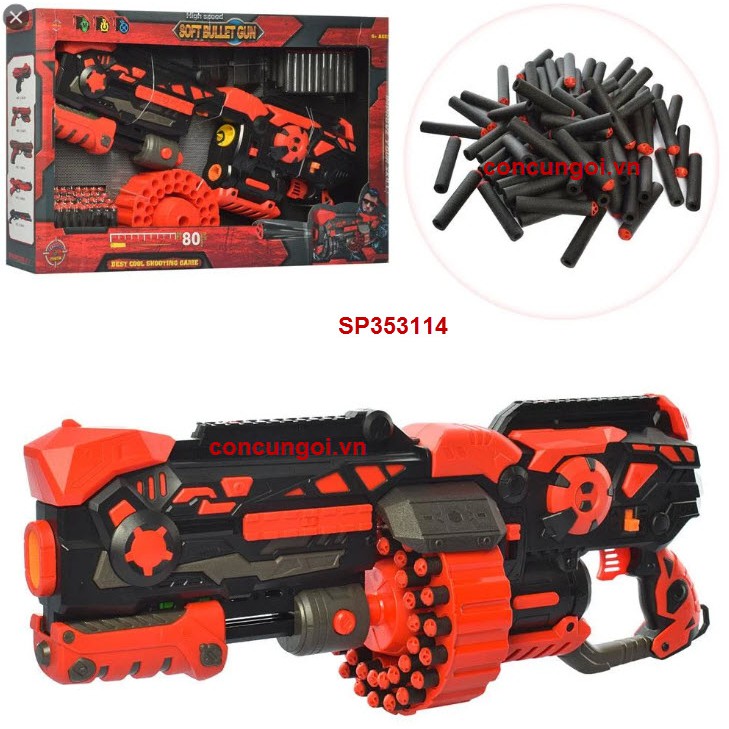 Đồ chơi Gun _ mút xoay 80 hít , FJ846