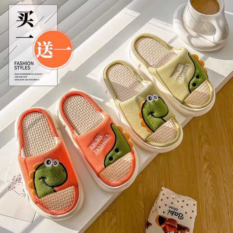 Dép Lông Mềm Khủng Long Đi Trong Nhà Cute Giữ Ấm Dép Bông Hình Thú Nam Nữ Trong Nhà