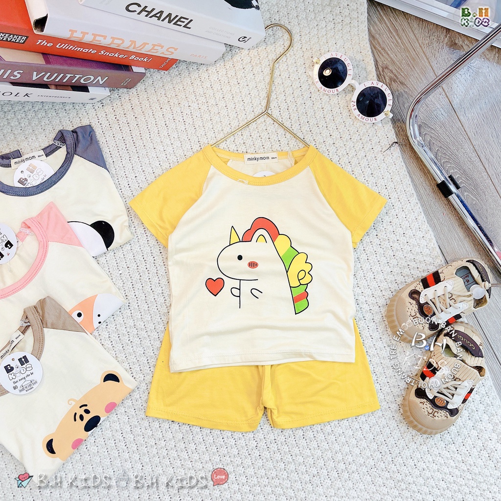 Bộ Cộc Tay Minky Mom Vải Thun Lạnh Nhiều Họa Tiết Cho Bé - Umee Kids