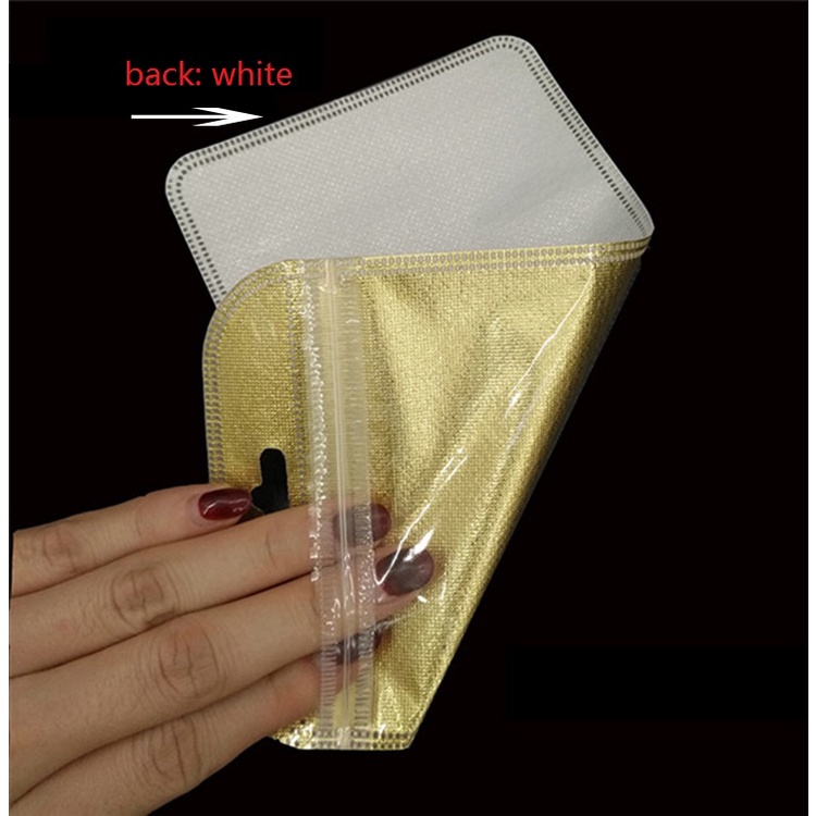 Set 100/ 50 túi zip đựng trang sức/ đồng hồ/ mỹ phẩm màu vàng/ bạc tiện dụng