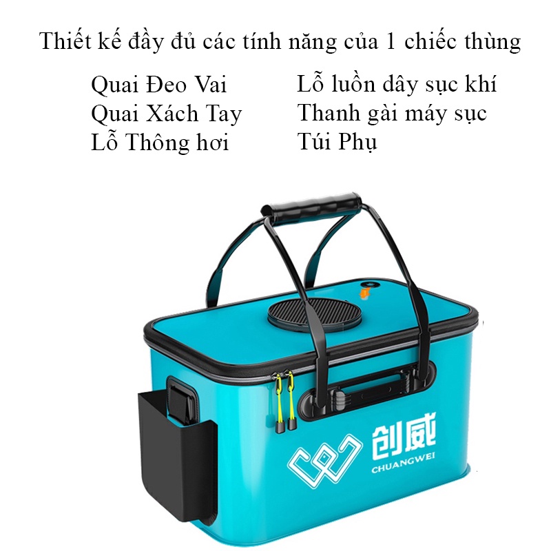 Thùng đựng cá đi câu 30cm 35cm 40cm - 50cm chất lượng cao