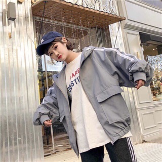 ☂️Áo Khoác Dù Form Rộng Sọc ( Hình Thật)